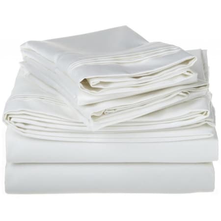 Impressions By Luxor Treasures Egyptian Cotton 1000 Thread Count Solid Sheet Set Full-White 1000FLSH SLWH